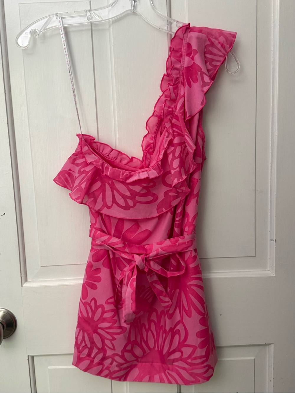 Lilly Pulitzer Pink Ruffle Top - Picture 2 of 5